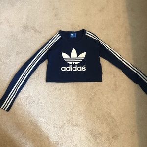 Adidas cropped logo sweatshirt